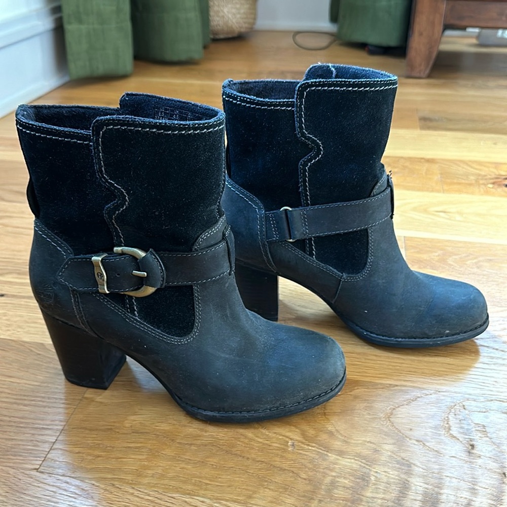 Timberland Leather Heeled Boots - black waterproof